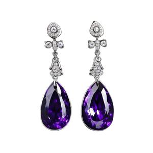 Lujo clásico diseño de lujo azul Hydro Grown piedras preciosas gota pendientes perfecto regalo de cumpleaños joyería para mujeres - Product Image 1