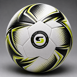 Ballon de football blanc, rouge, noir, imprimé numériquement, durable, pour l'entraînement, ballon thermique, ballon de football cousu à la main - Product Image 5