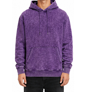 Sweat à capuche unisexe vintage délavé à l'acide, en molleton épais, pour hommes et femmes, style streetwear, fabrication OEM de vêtements - Product Image 1
