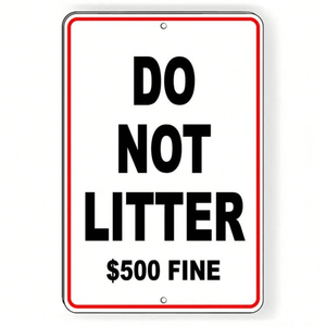 CIFbuy <b>LED</b> Illuminated Metal Prohibition <b>Sign</b> Durable Weatherproof No Littering <b>Sign</b> for Parks Commercial Areas TikTok for Temu - Product Image 2