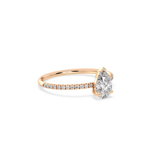 Anillo de compromiso REYES con diamante cultivado en laboratorio de color D y claridad VVS para mujer, oro blanco sólido de 14K, joyería con diamante HPHT CVD - Product Image 3