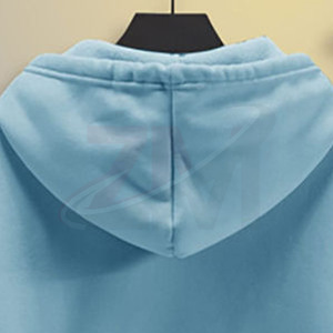 Men's Light <b>Blue</b> Hooded Tracksuit Set Full Sleeve Solid Color Casual Wear Autumn Style With Drawstring Pockets Regular Fit - Product Image 5