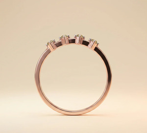 Elegante Anillo de Diamantes con Diseño de Hoja para Mujer, Oro de 18K, Anillo de Diamantes con Corte Marquesa de 0.35 Ct en Oro - Product Image 4