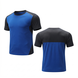 Anti-Bacterial Soccer Jersey Embroidery Heat Transfer Printing 100% Polyester Short Sleeves Turn-<b>Down</b> Collar Drawstring Closure - Product Image 1