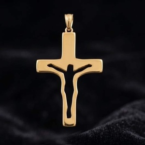 Pendentif Croix de Jésus-Christ en Argent Sterling 925, Relief 3D, Crucifix, Médaillon Commémoratif, Collier Pendentif Religieux, Bijoux Chrétiens - Product Image 1