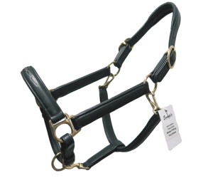 Harnais de cheval anatomique rembourré en cuir souple de haute qualité, écologique, avec boucle en laiton et sangle de nez à surpiqûres fantaisie, pour la compétition et l'exportation - Product Image 1