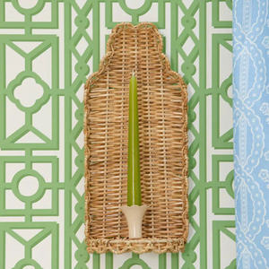 Support mural en rotin tressé à la main, applique murale décorative en osier, support suspendu en fibre naturelle, artisanat vietnamien fait main, style rustique - Product Image 5