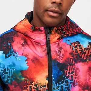 Veste coupe-vent exclusive pour homme 2026, imperméable, zippée, avec blocs de couleur, doublure intérieure en mesh, deux poches avant, vêtement d'extérieur personnalisé - Product Image 2