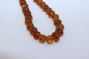 Pierre précieuse citrine jaune profond naturelle de qualité AAA, perles rondes lisses de forme citron de 7 à 10 mm, perles en vrac, brin de 16 pouces pour bijoux - Product Image 3