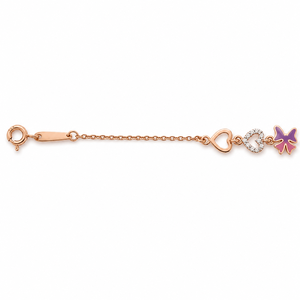 สร้อยข้อมือรูปหัวใจผีเสื้อทอง 18k ประดับเพชรคิวบิกเซอร์โคเนียสีชมพู ขัดเงาอย่างดี เครื่องประดับแฟชั่นสำหรับผู้หญิง สวมใส่ได้ทุกวัน ของขวัญสำหรับงานปาร์ตี้ - Product Image 2