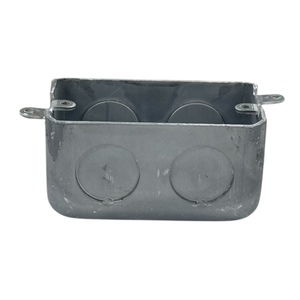 กล่องต่อสายไฟเหล็กชุบสังกะสีทรงสี่เหลี่ยมผืนผ้า หนา 2.0 มม. ขนาด 3/4 นิ้ว แบบมีรูเจาะสำหรับเดินสายไฟ พร้อมหูยึดภายนอก - Product Image 2