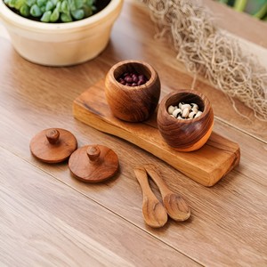 ชุดที่ใส่เครื่องปรุงอาหารแบบไม้สำหรับร้านอาหารจานซอสปรุงรสเครื่องเทศที่เก็บอาหาร - Product Image 5