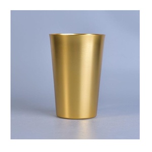 Venta al por mayor de fábrica: Tarro de metal de acero inoxidable pulido con efecto espejo dorado para velas de aromaterapia - Product Image 4