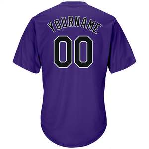 Maillot de baseball personnalisé au design tendance avec passepoil contrastant sur les manches, nom et numéro d'équipe personnalisés, tenue sportive d'équipe, vente en gros OEM - Product Image 3