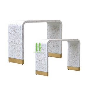 Juego de muebles de dos tamaños para sala de estar, consola de Color Beige, mesas, mopa, café y mesa final, OEM, muebles de Hotel, mesa lateral - Product Image 2