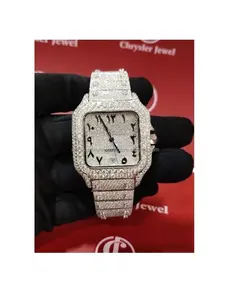 40Mm Standaard Kwaliteit Diamanten Horloge Voor Speciale Gelegenheid Moissanite Luxe Horloge Toegankelijk Tegen Een Redelijke Prijs Voor Hem Haar
