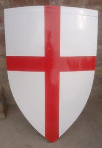 Escudo de Caballero Medieval Hecho a Mano en Acero Pulido con Grabado Impreso, para Cosplay, Reenactamiento, Halloween, Día de San Valentín - Product Image 4