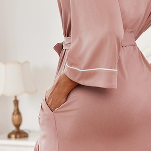 Robes de chambre en soie douces pour femmes, vêtements de nuit 100% soie de haute qualité, satin uni teint, vêtements pour femmes - Product Image 4