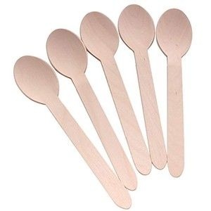 Cuchara de madera de abedul sostenible de 155 mm, ecológica, desechable, biodegradable, para helados y postres, para uso en eventos. - Product Image 2