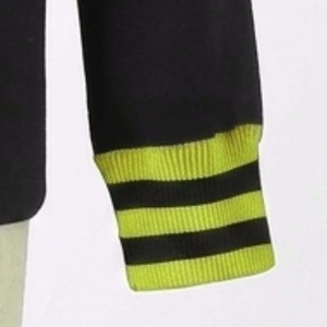 Cárdigan de Mujer, Estilo Vintage, Casual, Negro y Gris, Tejido, Ecológico, Bordado, Cuello en V, Manga Larga, Doble Botonadura - Product Image 3