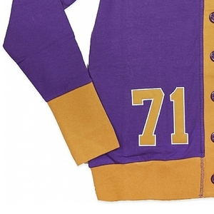 customized Greek Sororities wear <b>Cardigan</b> <b>sweaters</b> Designs Women Chenille logo <b>Cardigans</b> Purple and Gold - Product Image 5