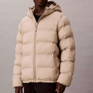 Chaqueta Acolchada de Diseño Vintage Color Caqui para Hombre, Chaqueta Bomber de Nailon con Relleno, Chaqueta Impermeable Acolchada - Product Image 1