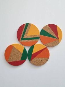 Ensembles de sous-verres en bois écologiques, impression de logo personnalisée, style bohème, taille personnalisée, résistants à l'eau, pour le thé, le café, la présentation - Product Image 4