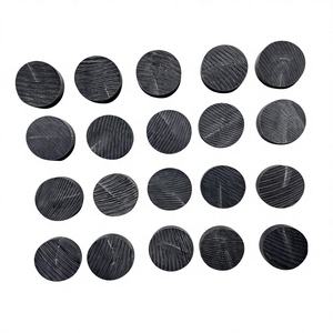 Botones de Cuerno de Búfalo, Planos, Negros, con Forma de Cuentas, Decorativos, Ecológicos, Tamaño Personalizado 12-31mm, Patrón Cuadrado - Product Image 2