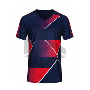 เสื้อฟุตบอลทีมสั่งทำ ออกแบบโลโก้ได้เอง ระบายอากาศดี คอวี แขนสั้น ป้องกันรังสียูวี แฟชั่นเสื้อฟุตบอลขายส่ง - Product Image 3