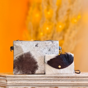 Western Hair On Hide 100% Genuine Leather <b>Small</b> Wristlet Coin Purse Pouch Multi Uses Mini <b>Wallet</b> For Women Western Stylish Gifts - Product Image 3