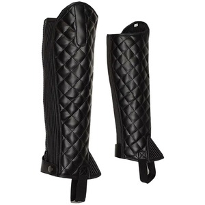 Custom Genuine Leather Horse Riding <b>Chaps</b> Adjustable Equestrian <b>Half</b> Gaiters Professional Unisex Outdoor Riding Leg Protection - Product Image 6