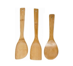 ชุดช้อนไม้แท้ งานฝีมือทำด้วยไม้ธรรมชาติ อุปกรณ์ครัวนำกลับมาใช้ใหม่ได้ ทนทาน เครื่องมือทำอาหารคุณภาพพรีเมียมสำหรับใช้ในครัวเรือน - Product Image 4