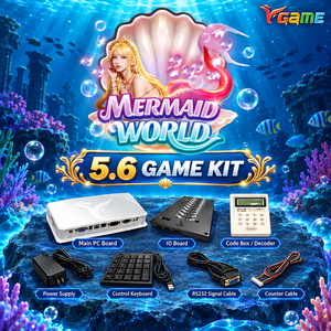 Kit de jeu VGAME Mermaid World 5.6 avec thème sirène 3D et jeu de pierre, papier, ciseaux pour projets d'arcade - Product Image 1