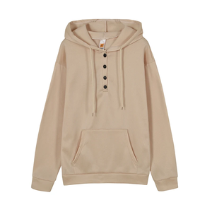 Sweat à capuche décontracté ample à manches longues pour femmes européennes avec cordon de serrage et poches - Product Image 3