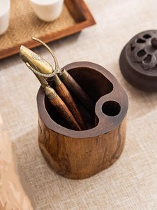 Handcrafted <b>Wooden</b> Pen and Pencil Holder Desktop Storage - Product Image 3