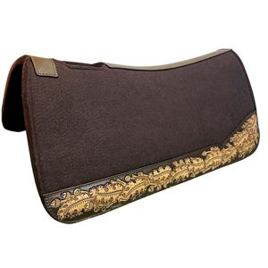 แผ่นรองอานม้าแบบตะวันตกผ้าสักหลาดขน100% ผลิตภัณฑ์หนังสำหรับขี่ม้าจากผู้ผลิตออกแบบตามสั่ง - Product Image 3