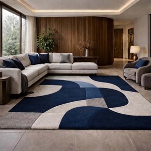 Modern Abstract Rug Wool Rug Luxury Hand Tufted Area Rug Designer Rug Styling Home Rug for Living Room Bed Room Home Decor Rug - Product Image 3