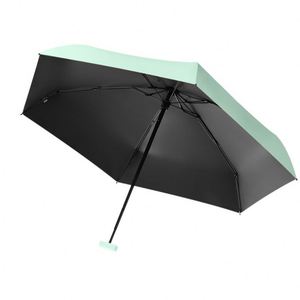 Parapluie manuel de voyage compact et coloré à 6 plis, moderne et droit, avec protection solaire et pluie UPF 50+ - Product Image 1