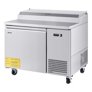 Attrezzatura per la refrigerazione della cucina commerciale 44 \ "W tavolo da lavoro per la preparazione della Pizza a porta singola 20 \" piano di lavoro Ultra largo 11 piedi per insalata - Product Image 1
