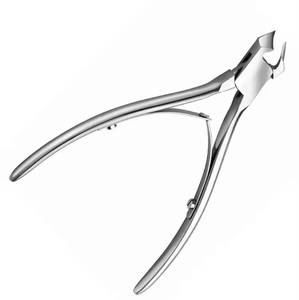 Cuticle Nipper 10mm Straight Bevel Jaw Stainless Steel Professional <b>Nail</b> <b>Tool</b> Finger Use Sharp Curved Blade Adult Style Simple - Product Image 2
