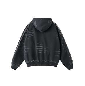 เสื้อฮู้ดดี้ทรงโอเวอร์ไซส์แบบครอป ยูนิเซ็กซ์ ผ้าคอตตอนฟลีซ 400 กรัม พร้อมผ้าเฟรนช์เทอร์รี่หนา 420 กรัม ปักลาย 3 มิติ - Product Image 4