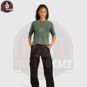 เสื้อยืดสีเขียวสไตล์วินเทจผ้าหนา 280gsm คุณภาพสูงสำหรับฤดูร้อน ทรงหลวมไหล่ตก สตรีทแวร์  รับสกรีนโลโก้ - Product Image 4