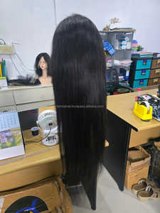 Human Hair <b>Wigs</b> 13x4 for Lace Front Straight <b>Wig</b> 100% Virgin Remy Cuticle Aligned Tangled Free No Sheds <b>Glueless</b> 250% Long - Product Image 3