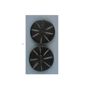 Best Quality Indian Manufacturer Carved Animal Buffalo Horn Button Eco-Friendly Natural Horn <b>Black</b> Color Blank Button - Product Image 1