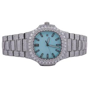 Reloj de Moissanita con Diamantes, Reloj de Lujo Premium Completamente Adornado, Reloj Elegante para Hombres y Mujeres, Ideal para Fiestas - Product Image 1