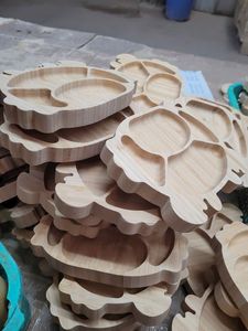 Plato de Bambú Ecológico Reutilizable para Bebés, Plato de Bambú con Forma de Perro, Bandeja de Comida Dividida para Niños Pequeños de Vietchoice - Product Image 2