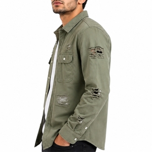 Chemise en jean pour homme à manches longues, design durable, coupe décontractée moderne, boutons sur le devant, logo personnalisé, chemise en jean classique - Product Image 3
