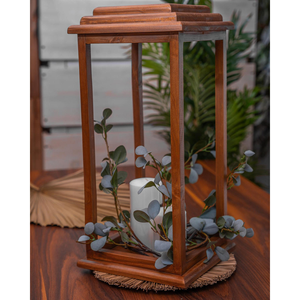 Farol de Madera Antiguo Ecológico Personalizable, Portavelas para Decoración de Eventos de Ramadán, Eid, Navidad, con un Cálido Brillo Ambiental - Product Image 5