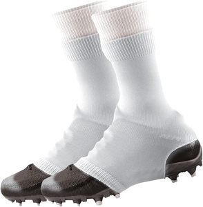 Custom White Soccer <b>Socks</b> with Cleat Cover <b>Moisture</b> Wicking Solid Design for Adults All Seasons - Product Image 1