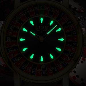 Reloj de Ruleta de Lujo Personalizado - Reloj de Pulsera para Hombre de Alta Calidad con Correa de Cuero Genuino y Elegante Movimiento Mecánico Automático - Product Image 5
